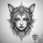 Tattoo sketch spirit, tattoo line art, clean… – tattoo sketch (№1758210950_0, 18.09.2025 15:55) — tattoovalue.net
