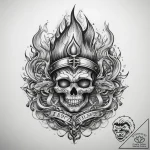 Tattoo sketch flame, concept art for tattoo,… – tattoo sketch (№1758211918_0, 18.09.2025 16:11) — tattoovalue.net