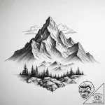 Tattoo sketch mountain – tattoo sketch (№1758213151_0, 18.09.2025 16:32) — tattoovalue.net