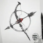 Tattoo sketch hunter bow and arrow, tattoo dr… – tattoo sketch (№1758214959_0, 18.09.2025 17:02) — tattoovalue.net