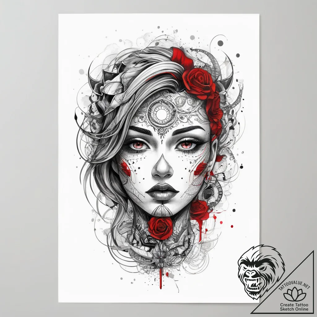 Tattoo sketch cosmic soul, tattoo line art, t... - tattoo sketch (№1758215152_0, 18.09.2025 17:05) — tattoovalue.net