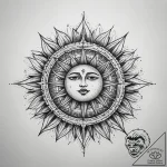 Tattoo sketch geometric sun, tattoo sketch de… – tattoo sketch (№1758215540_0, 18.09.2025 17:12) — tattoovalue.net