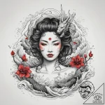 Tattoo sketch swimming person in water, tatto… – tattoo sketch (№1758216336_0, 18.09.2025 17:25) — tattoovalue.net