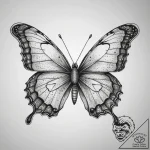 Tattoo sketch butterfly with patterns, tattoo… – tattoo sketch (№1758216532_0, 18.09.2025 17:28) — tattoovalue.net