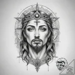 Tattoo sketch holy self – tattoo sketch (№1758216726_0, 18.09.2025 17:32) — tattoovalue.net