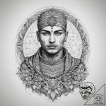 Tattoo sketch soldier with a rope, artistic t… – tattoo sketch (№1758217308_0, 18.09.2025 17:41) — tattoovalue.net