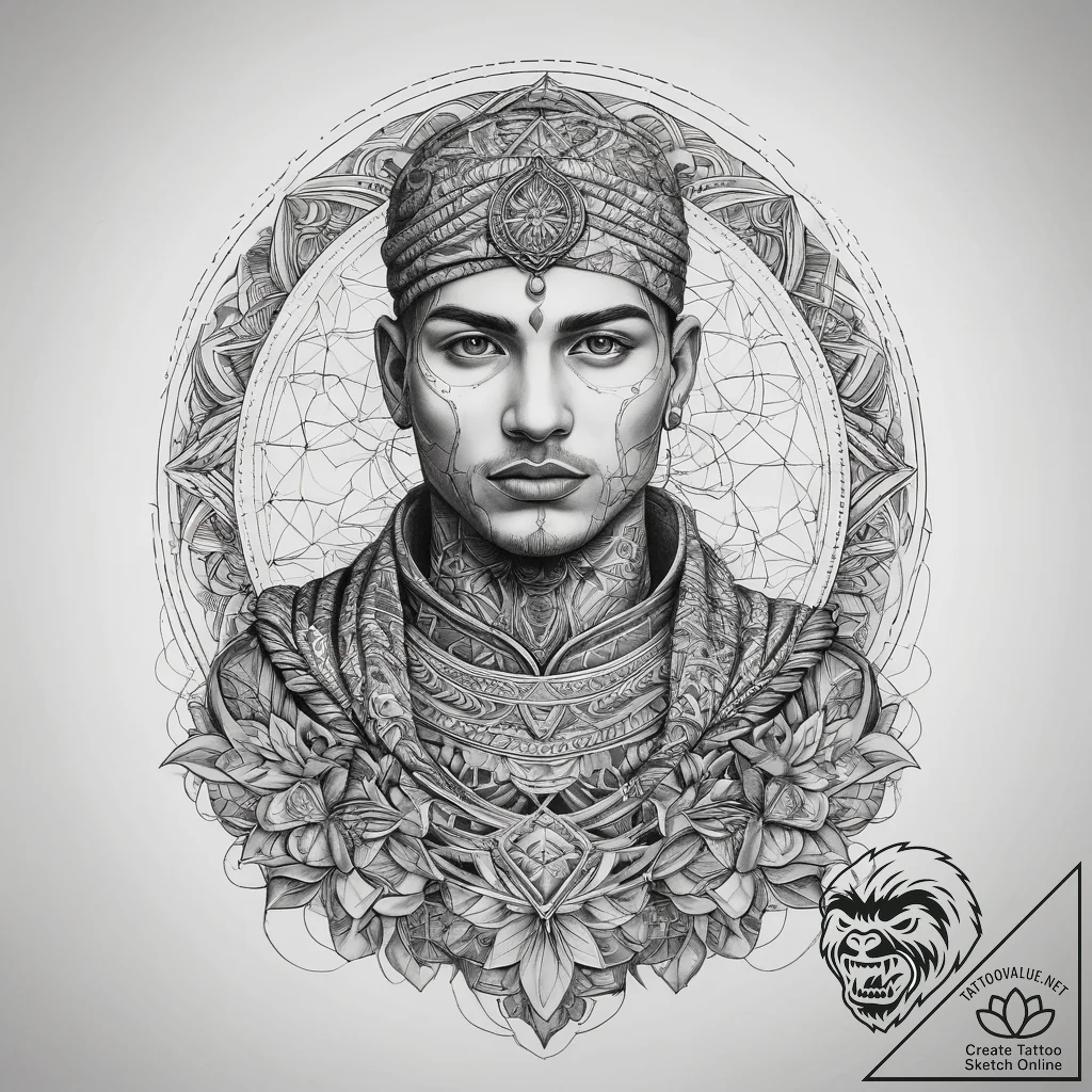 Tattoo sketch soldier with a rope, artistic t... - tattoo sketch (№1758217308_0, 18.09.2025 17:41) — tattoovalue.net