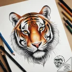 Tattoo sketch tiger’s eye, concept art for ta… – tattoo sketch (№1758218670_0, 18.09.2025 18:04) — tattoovalue.net