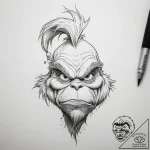 Tattoo sketch the grinch with a claw, artisti… – tattoo sketch (№1758218874_0, 18.09.2025 18:07) — tattoovalue.net