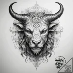 Tattoo sketch minotaur labyrinth – tattoo sketch (№1758220263_0, 18.09.2025 18:31) — tattoovalue.net