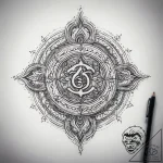 Tattoo sketch om symbol, tattoo line art, mut… – tattoo sketch (№1758220856_0, 18.09.2025 18:40) — tattoovalue.net