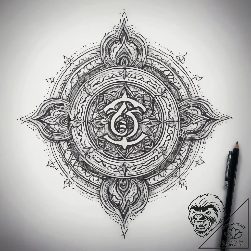 Tattoo sketch om symbol, tattoo line art, mut... - tattoo sketch (№1758220856_0, 18.09.2025 18:40) — tattoovalue.net