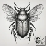 Tattoo sketch net-winged beetle, ink illustra… – tattoo sketch (№1758222627_0, 18.09.2025 19:10) — tattoovalue.net
