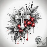 Tattoo sketch magical berries, artistic tatto… – tattoo sketch (№1758223216_0, 18.09.2025 19:20) — tattoovalue.net
