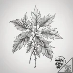 Tattoo sketch узор в виде листьев дерева, con… – tattoo sketch (№1758223412_0, 18.09.2025 19:23) — tattoovalue.net