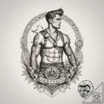 Tattoo sketch hunter a person hunting, concep… – tattoo sketch (№1758223800_0, 18.09.2025 19:30) — tattoovalue.net