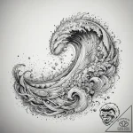 Tattoo sketch линейная волна, ink illustratio… – tattoo sketch (№1758224203_0, 18.09.2025 19:36) — tattoovalue.net