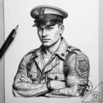 Tattoo sketch soldier with a book, tattoo dra… – tattoo sketch (№1758225209_0, 18.09.2025 19:53) — tattoovalue.net