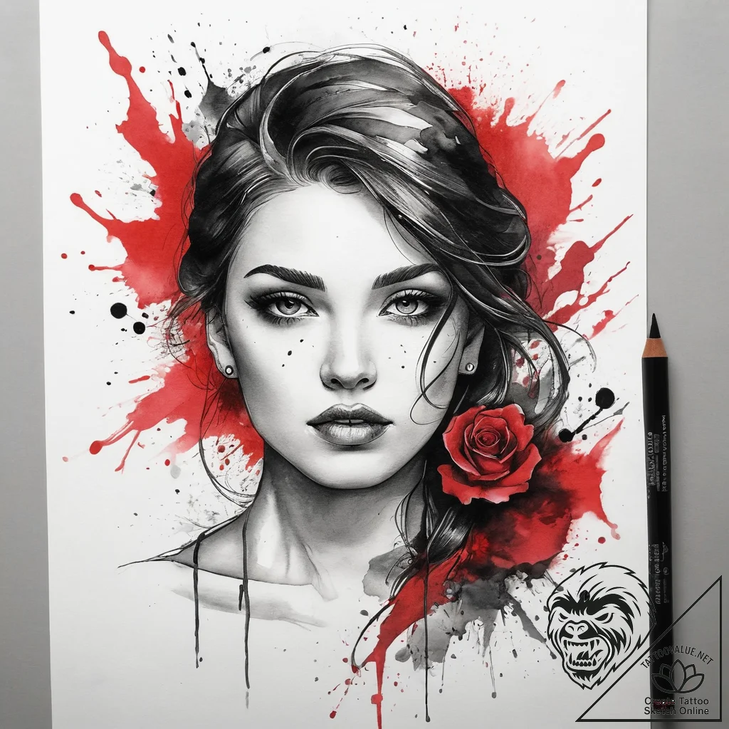 Tattoo sketch ruby, artistic tattoo sketch, o... - tattoo sketch (№1758225793_0, 18.09.2025 20:03) — tattoovalue.net