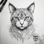 Tattoo sketch узор в виде кошки – tattoo sketch (№1758226907_0, 18.09.2025 20:21) — tattoovalue.net