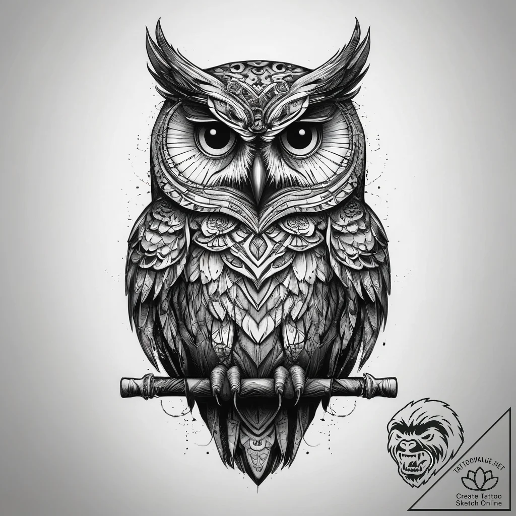 Tattoo sketch hieroglyphic symbol for "wisdom... - tattoo sketch (№1758229477_0, 18.09.2025 21:04) — tattoovalue.net
