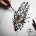 Tattoo sketch hands with a scissors, artistic… – tattoo sketch (№1758230256_0, 18.09.2025 21:17) — tattoovalue.net