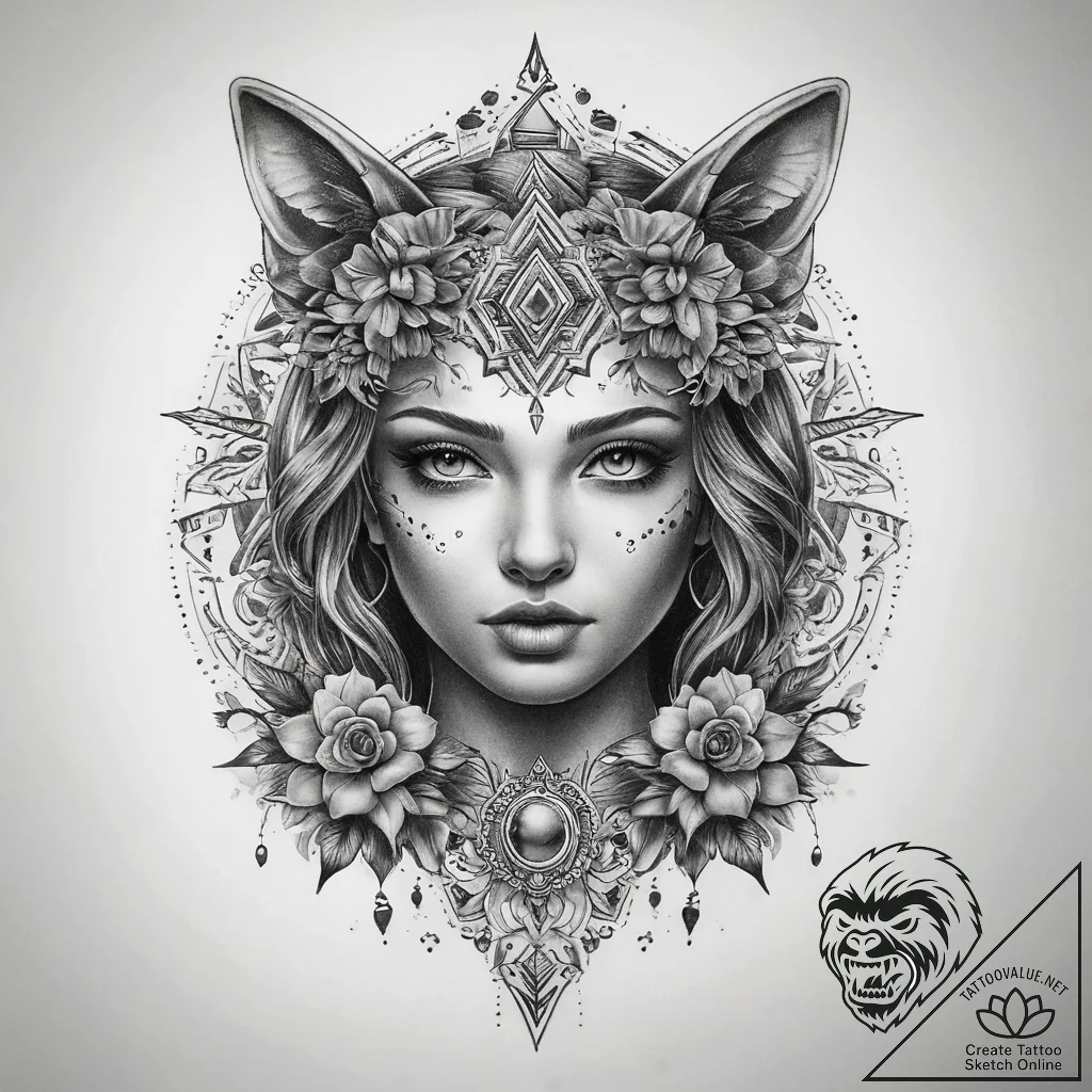 Tattoo sketch amber, tattoo sketch design, re... - tattoo sketch (№1758231041_0, 18.09.2025 21:30) — tattoovalue.net