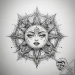Tattoo sketch cosmic presence – tattoo sketch (№1758232022_0, 18.09.2025 21:47) — tattoovalue.net