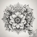 Tattoo sketch ornamental цветочный узор, tatt… – tattoo sketch (№1758234178_0, 18.09.2025 22:22) — tattoovalue.net