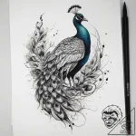 Tattoo sketch peacock tattoo, concept art for… – tattoo sketch (№1758235161_0, 18.09.2025 22:39) — tattoovalue.net