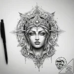 Tattoo sketch spiritual fount – tattoo sketch (№1758235566_0, 18.09.2025 22:46) — tattoovalue.net