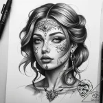 Tattoo sketch cosmic person, artistic tattoo… – tattoo sketch (№1758235759_0, 18.09.2025 22:49) — tattoovalue.net
