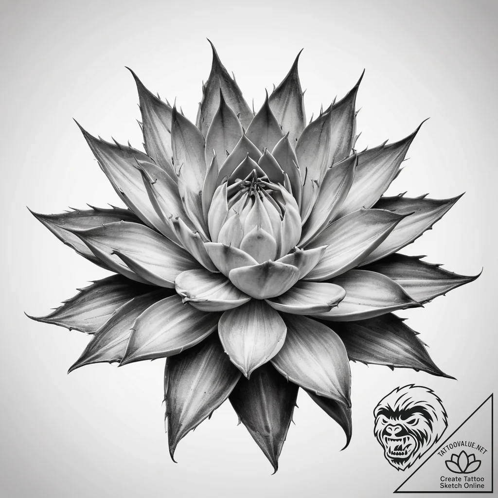 Tattoo sketch agave - tattoo sketch (№1758236351_0, 18.09.2025 22:59) — tattoovalue.net