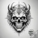 Tattoo sketch nightmare – tattoo sketch (№1758236748_0, 18.09.2025 23:05) — tattoovalue.net