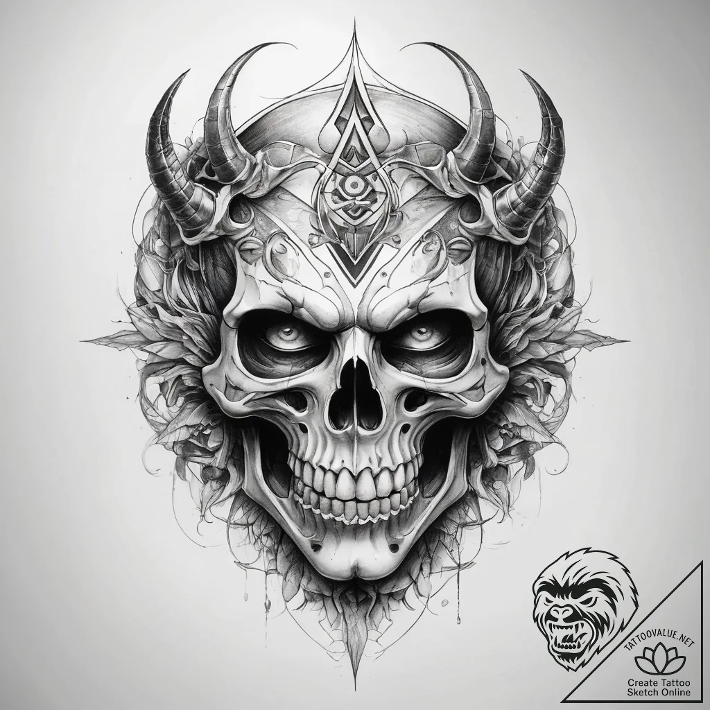 Tattoo sketch nightmare - tattoo sketch (№1758236748_0, 18.09.2025 23:05) — tattoovalue.net