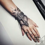 Tattoo sketch hands with a chain, concept art… – tattoo sketch (№1758237330_0, 18.09.2025 23:15) — tattoovalue.net