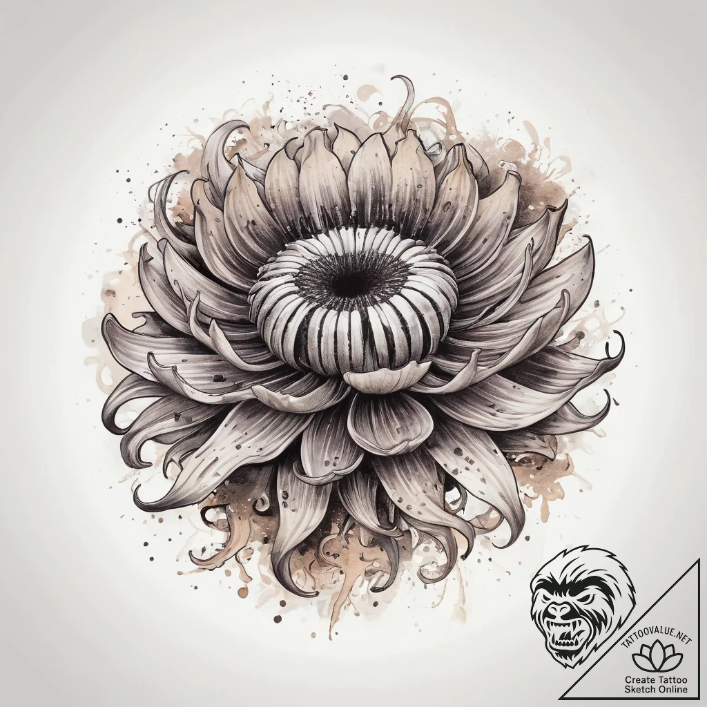 Tattoo sketch sea anemone, tattoo sketch desi... - tattoo sketch (№1758237929_0, 18.09.2025 23:25) — tattoovalue.net