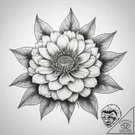 Tattoo sketch marigold – tattoo sketch (№1758238122_0, 18.09.2025 23:28) — tattoovalue.net