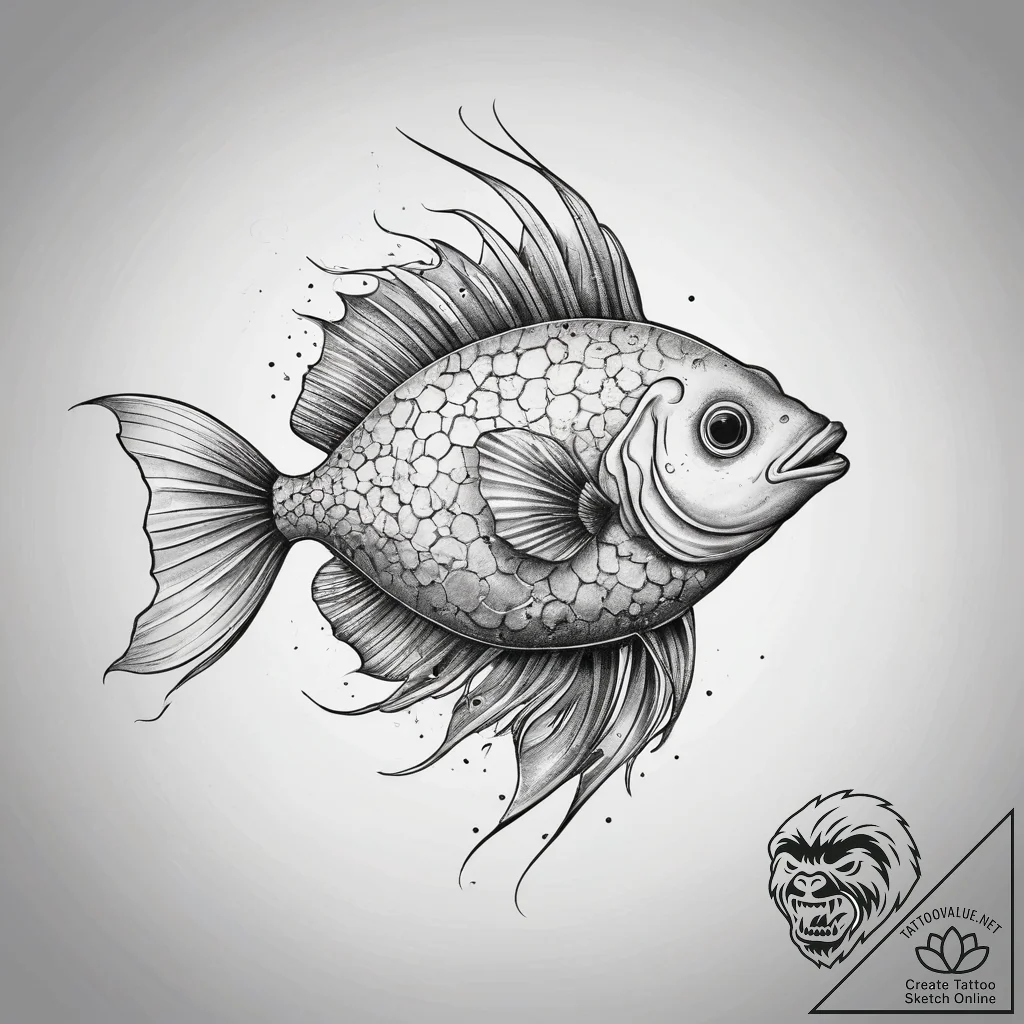 Tattoo sketch filefish, tattoo line art, mute... - tattoo sketch (№1758238510_0, 18.09.2025 23:35) — tattoovalue.net