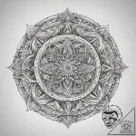 Tattoo sketch slavic wooden carving style, ta… – tattoo sketch (№1758239300_0, 18.09.2025 23:48) — tattoovalue.net