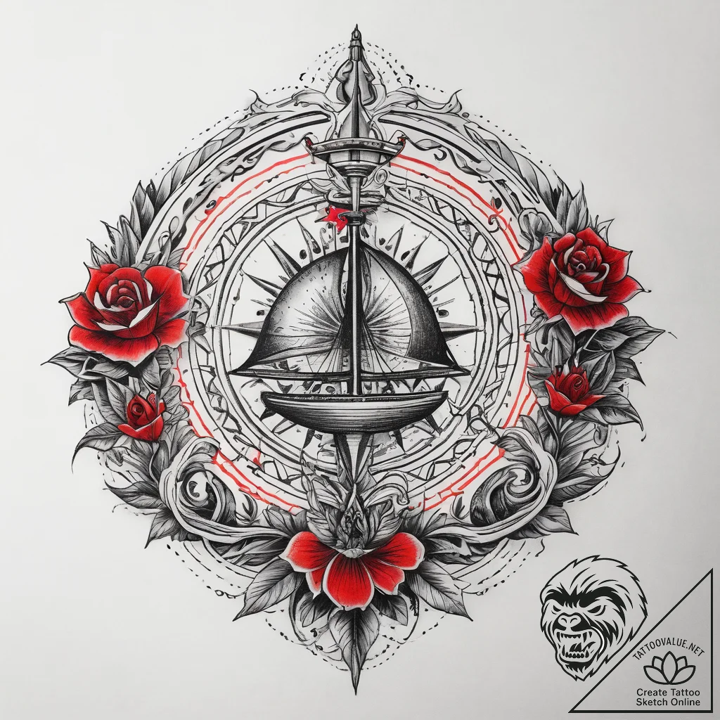 Tattoo sketch mystical narrative, artistic ta... - tattoo sketch (№1758240271_0, 19.09.2025 00:04) — tattoovalue.net