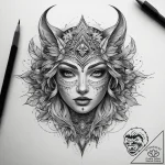 Tattoo sketch bronze, concept art for tattoo,… – tattoo sketch (№1758241640_0, 19.09.2025 00:27) — tattoovalue.net