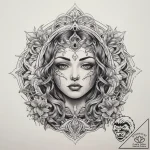 Tattoo sketch spiritual illustration, concept… – tattoo sketch (№1758242240_0, 19.09.2025 00:37) — tattoovalue.net