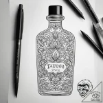 Tattoo sketch nail polish bottle, tattoo line… – tattoo sketch (№1758242628_0, 19.09.2025 00:43) — tattoovalue.net