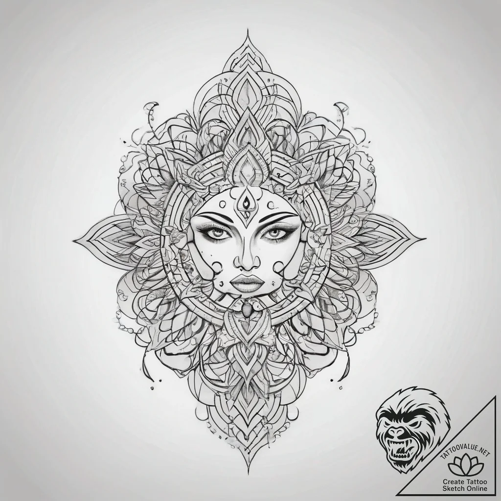 Tattoo sketch mirage, ink illustration for ta... - tattoo sketch (№1758243816_0, 19.09.2025 01:03) — tattoovalue.net