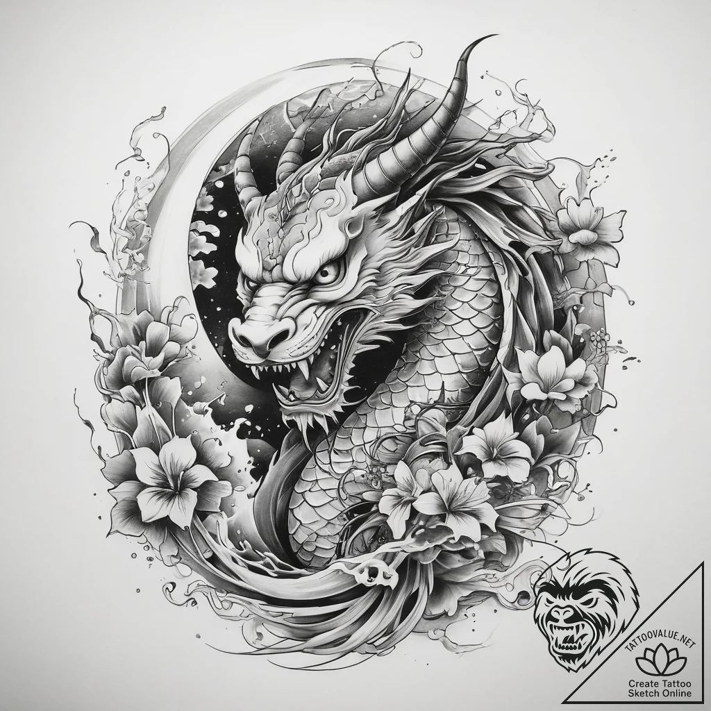 Tattoo sketch cosmic ghost, artistic tattoo s... - tattoo sketch (№1758244977_0, 19.09.2025 01:22) — tattoovalue.net