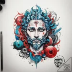 Tattoo sketch neptune symbol, concept art for… – tattoo sketch (№1758245568_0, 19.09.2025 01:32) — tattoovalue.net