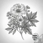 Tattoo sketch parsley flower – tattoo sketch (№1758245763_0, 19.09.2025 01:36) — tattoovalue.net