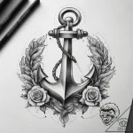 Tattoo sketch blessed anchor, tattoo line art… – tattoo sketch (№1758248524_0, 19.09.2025 02:22) — tattoovalue.net
