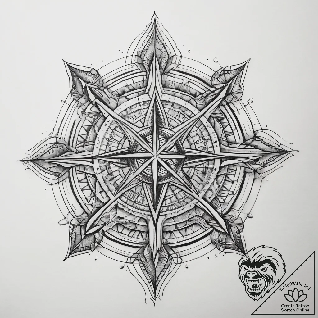 Tattoo sketch cosmic essence, concept art for... - tattoo sketch (№1758249307_0, 19.09.2025 02:35) — tattoovalue.net